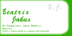 beatrix jakus business card